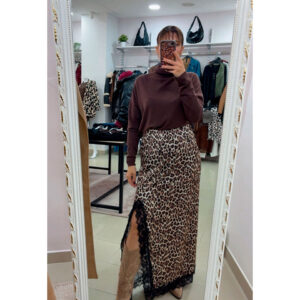 Falda Satinada Estampada